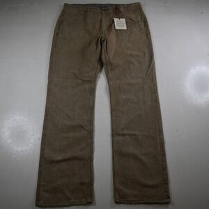 NEW Robert Graham 38x34 Khaki Denim‎ Classic Yates Straight Mens Jeans